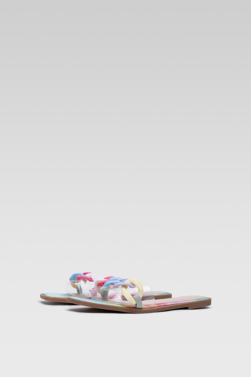 
                Bassano - Klapki z aplikacją kolorowe - 5904248696832