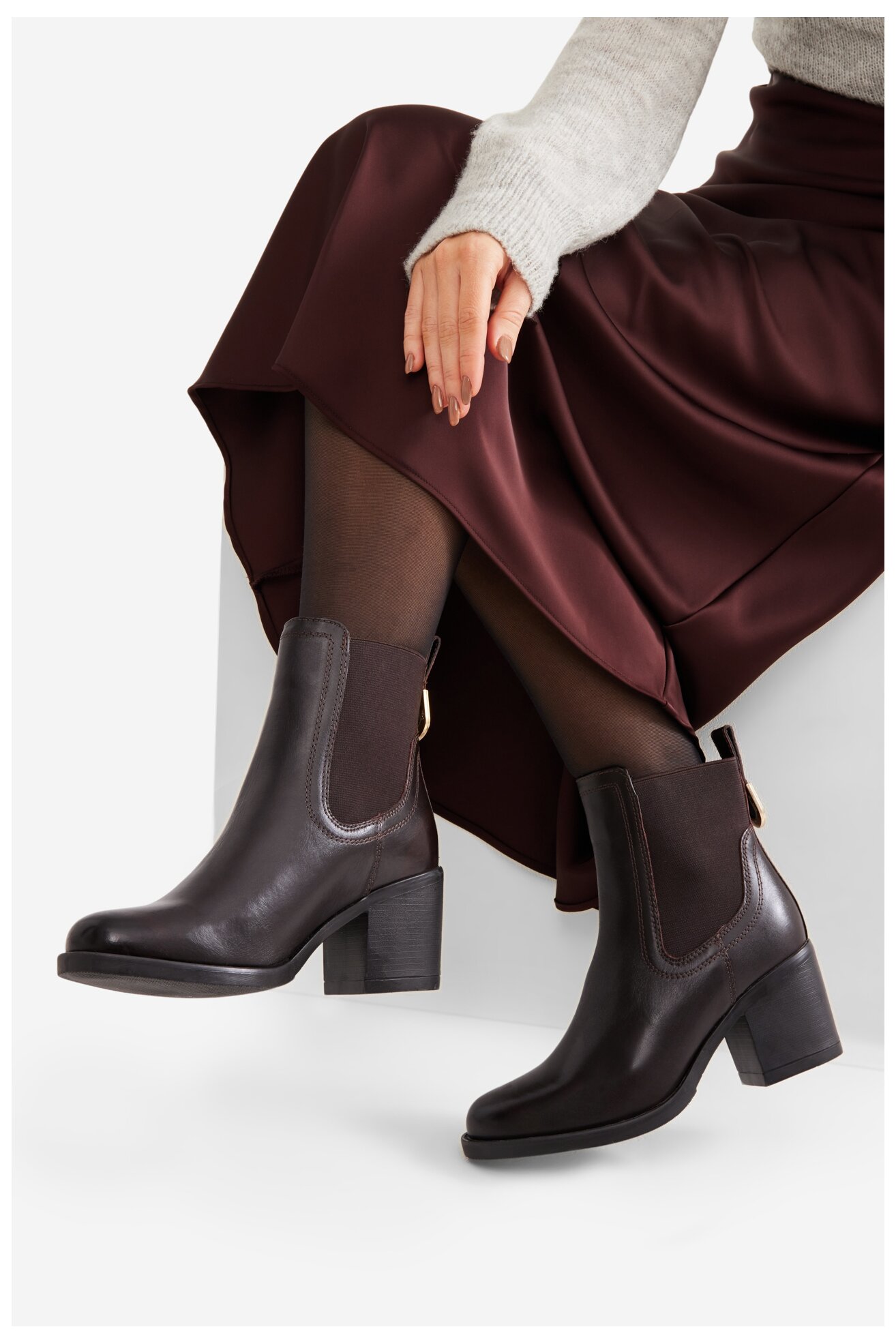 Bokacsizma Lasocki RST-MABEL-04 SÖTÉTBARNA