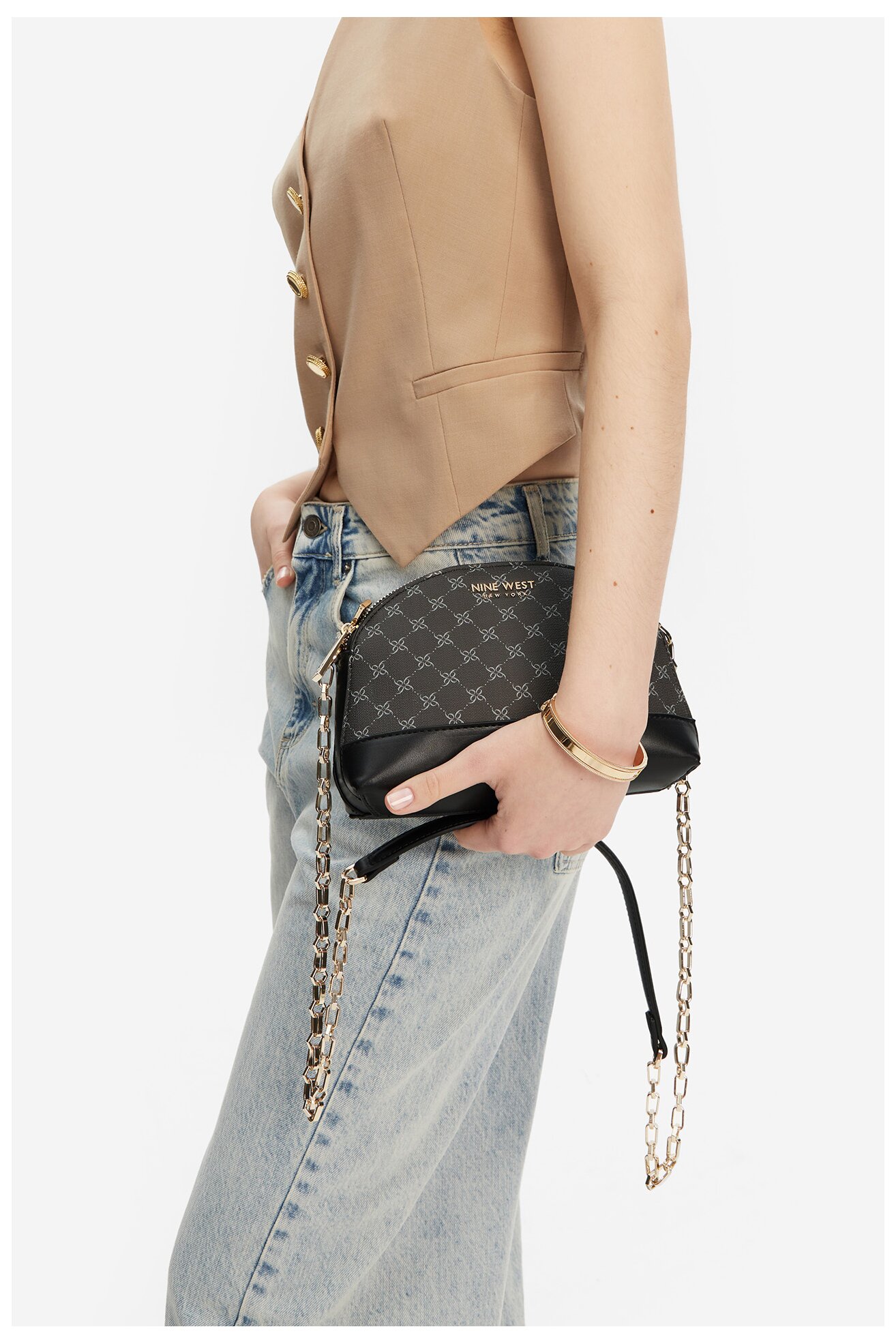 Kézitáska NINE WEST JH6392-NW FEKETE