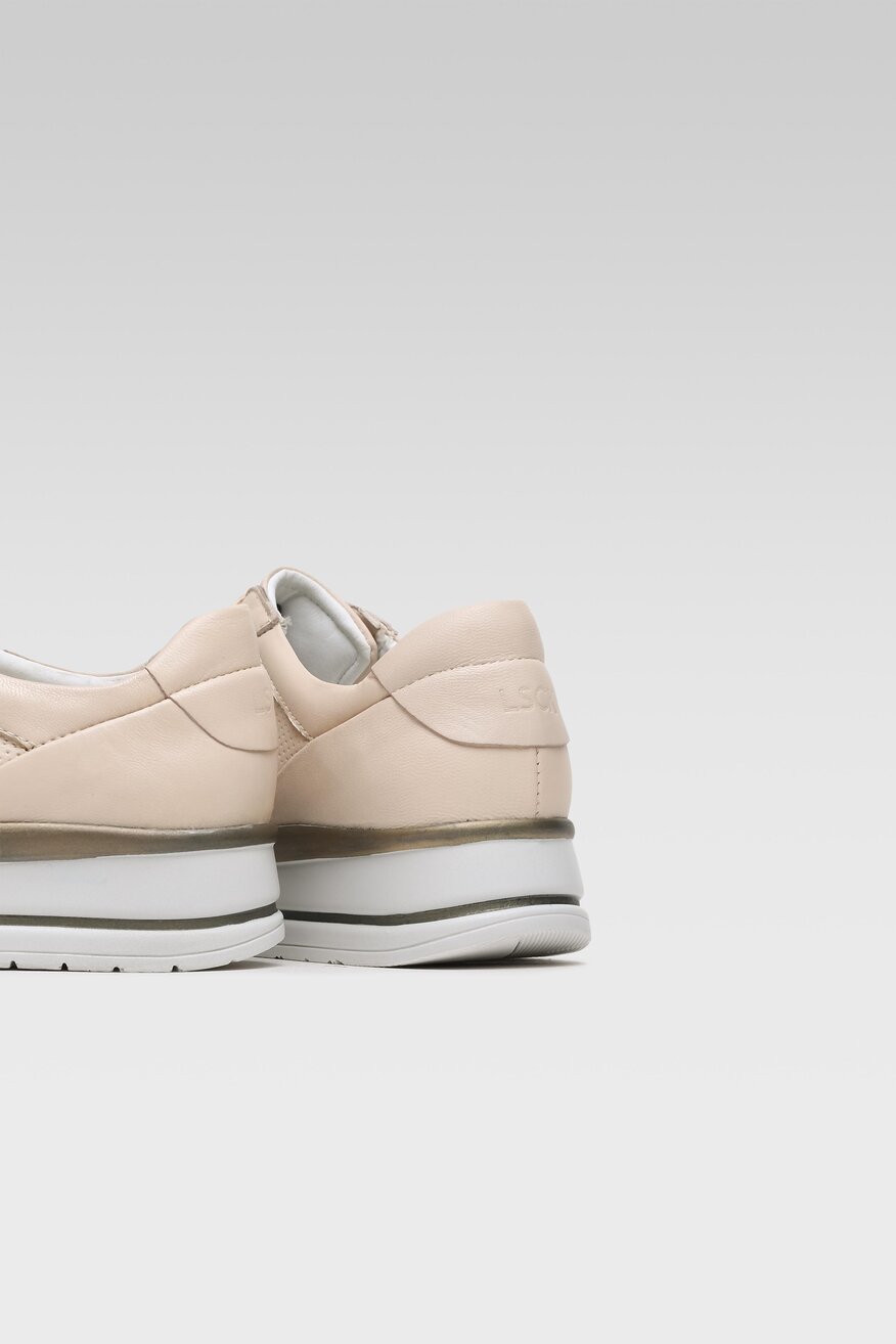 
                Lasocki - Sneakersy skórzane na koturnie - 5904862643229