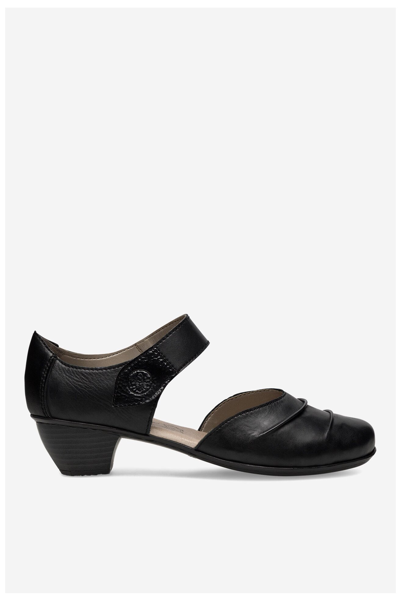 Czółenka Rieker 41792-00 Czarny