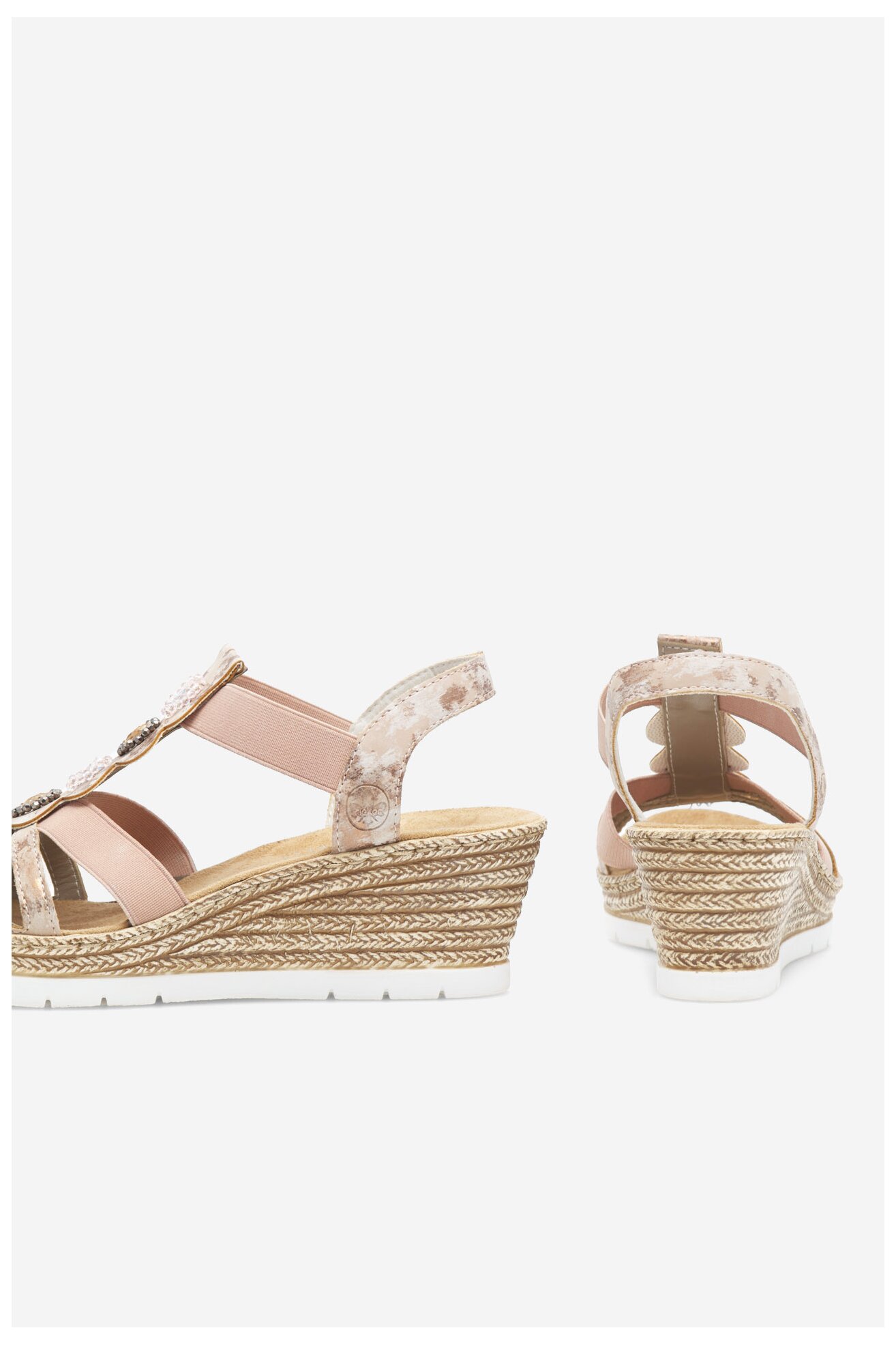 Szandál Rieker 619B2-31 RÓZSASZÍN