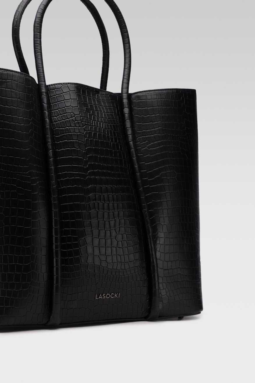 Lasocki - Torebka skórzana ze zwierzęcym motywem - 5903698711751