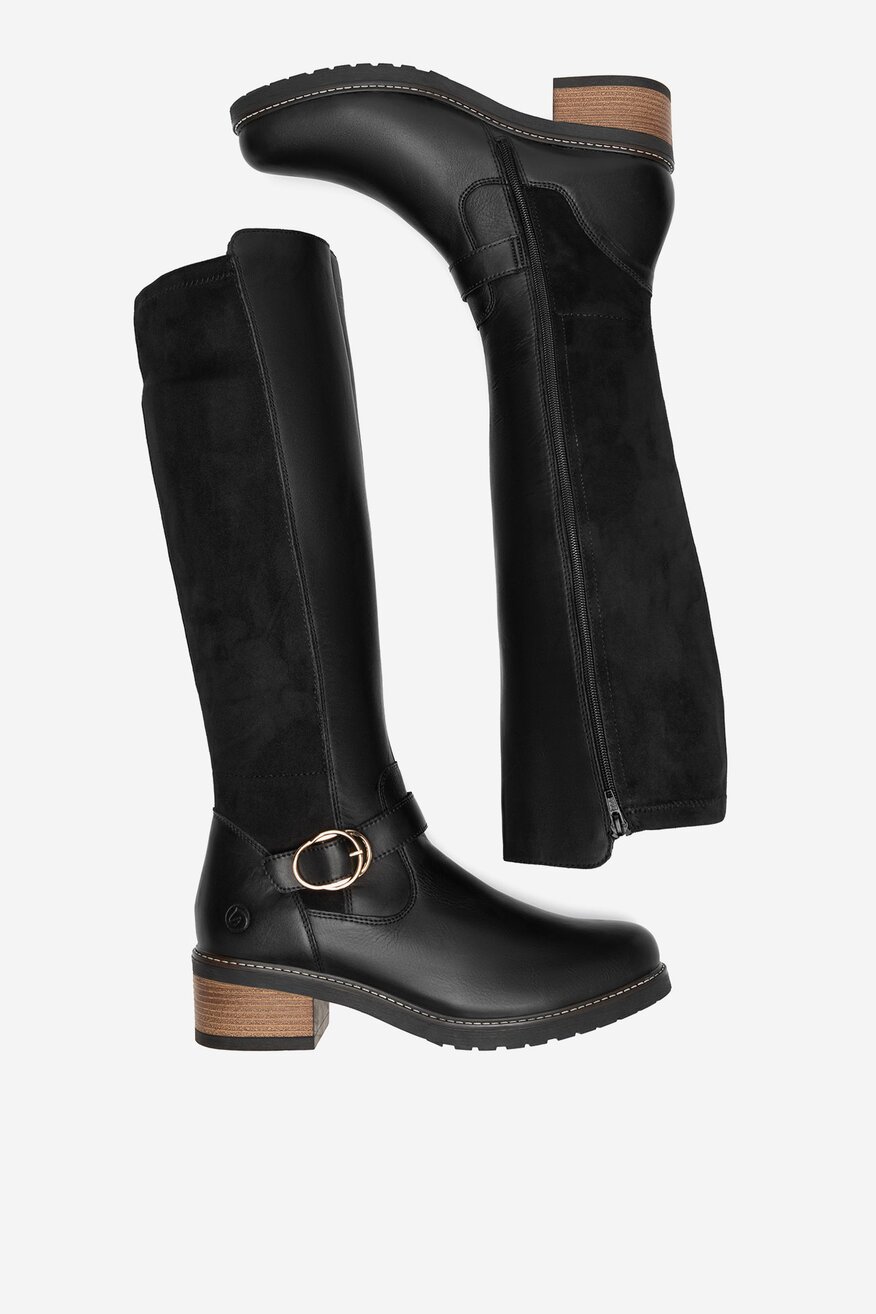 Remonte - Oficerki skórzane ocieplane - 2230068911583