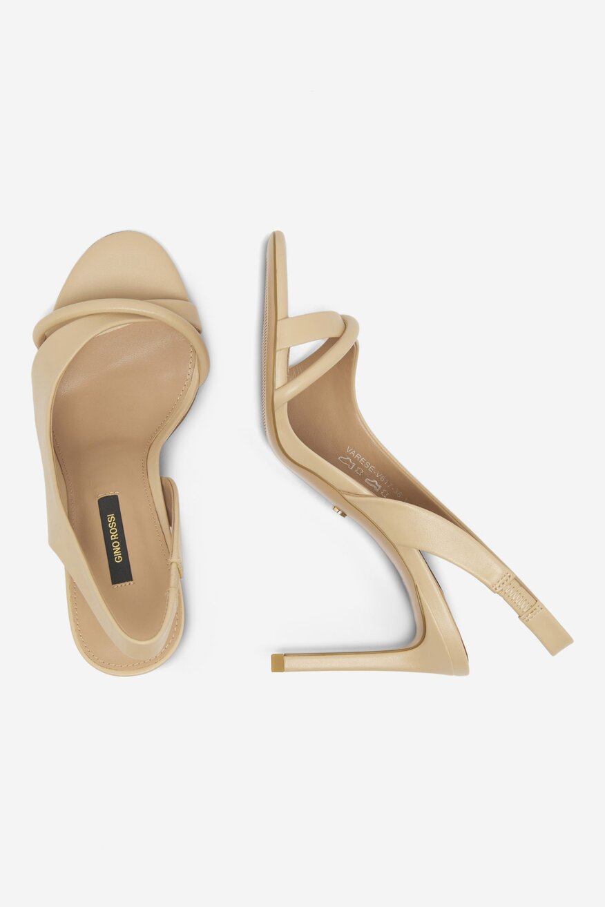 Gino Rossi - Sandały skórzane na szpilce - 5905588398981