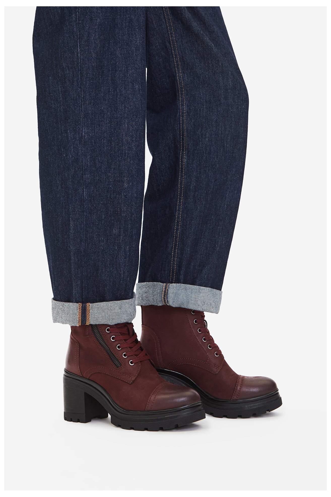 Šněrovací vyšší obuv Lasocki CEO-WI16-24474-02 BORDÓ