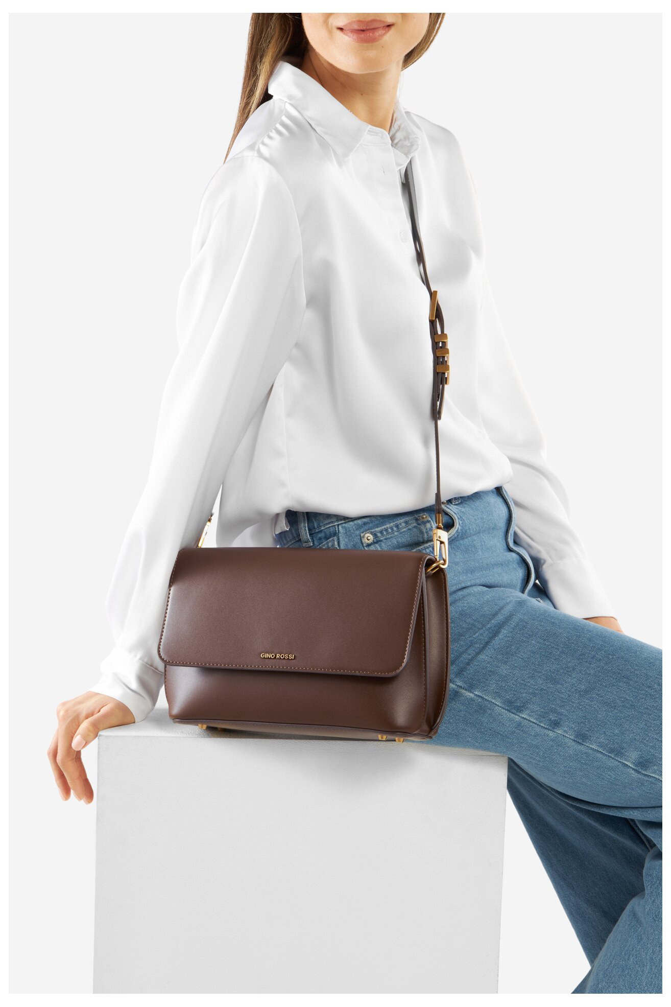 Torebka Gino Rossi TYL0196 Brązowy ciemny