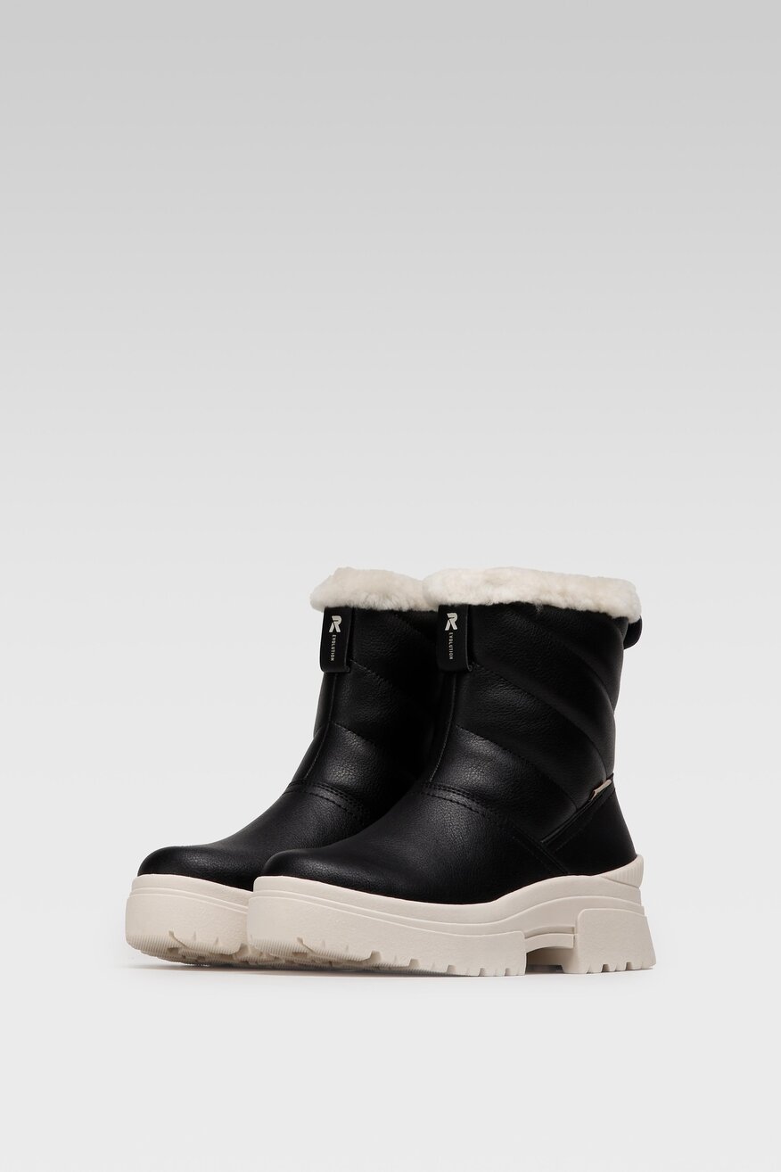 
                Rieker Revolution Lifestyle - Skórzane botki czarne - 5904862168272