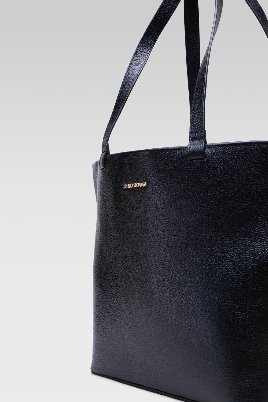 
                Gino Rossi - Torebka shopper skórzana czarna - 5904248527327