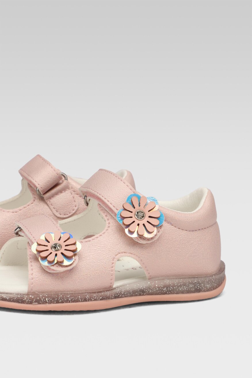 
                Nelli Blu - Sandały różowe na rzep - 5903698483047