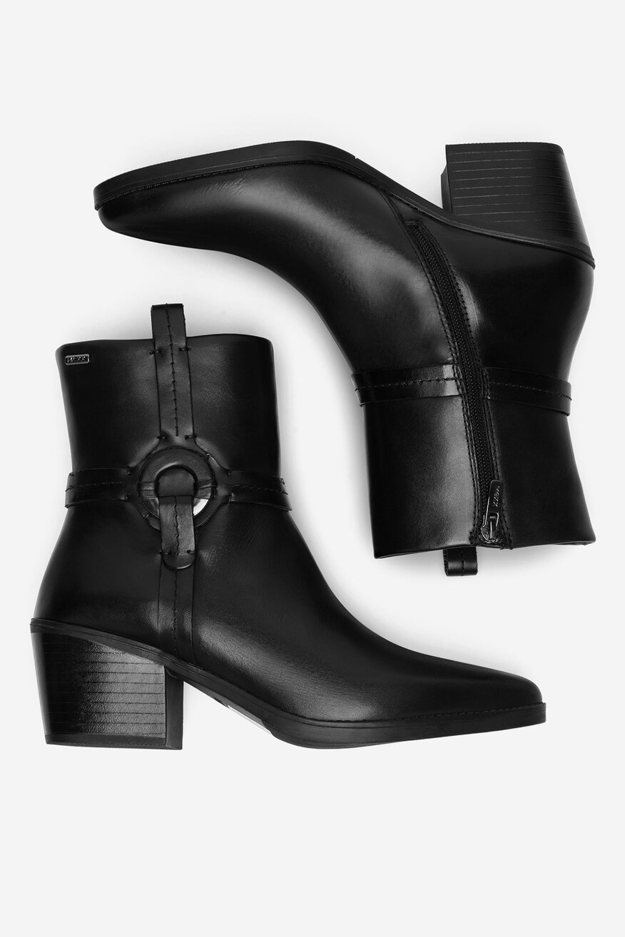 Mexx - Botki skórzane - 5905588995531