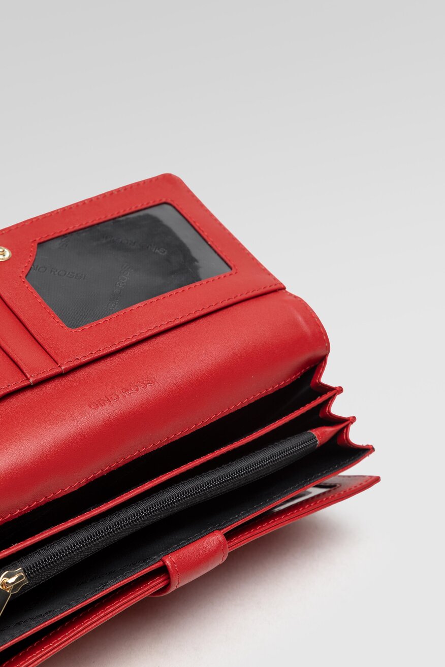 
                Gino Rossi - Duży portfel damski skórzany ze zwierzęcym motywem - 5904248789879