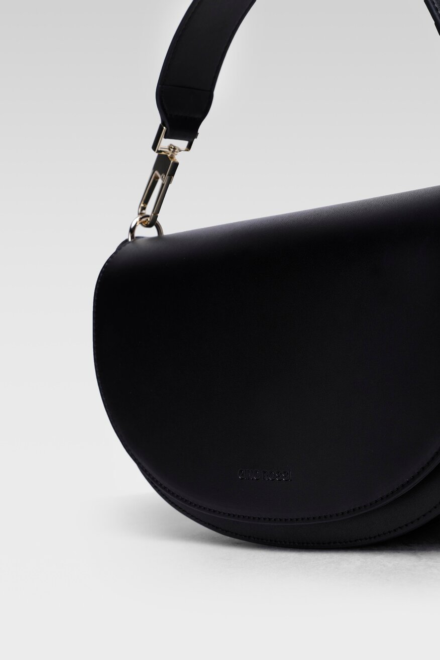 
                Gino Rossi - Torebka listonoszka skórzana czarna - 5904248530334