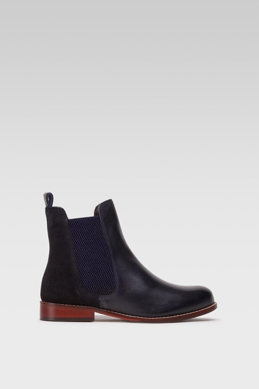 
                Sergio Bardi - Skórzane botki chabrowe - 5904862245034