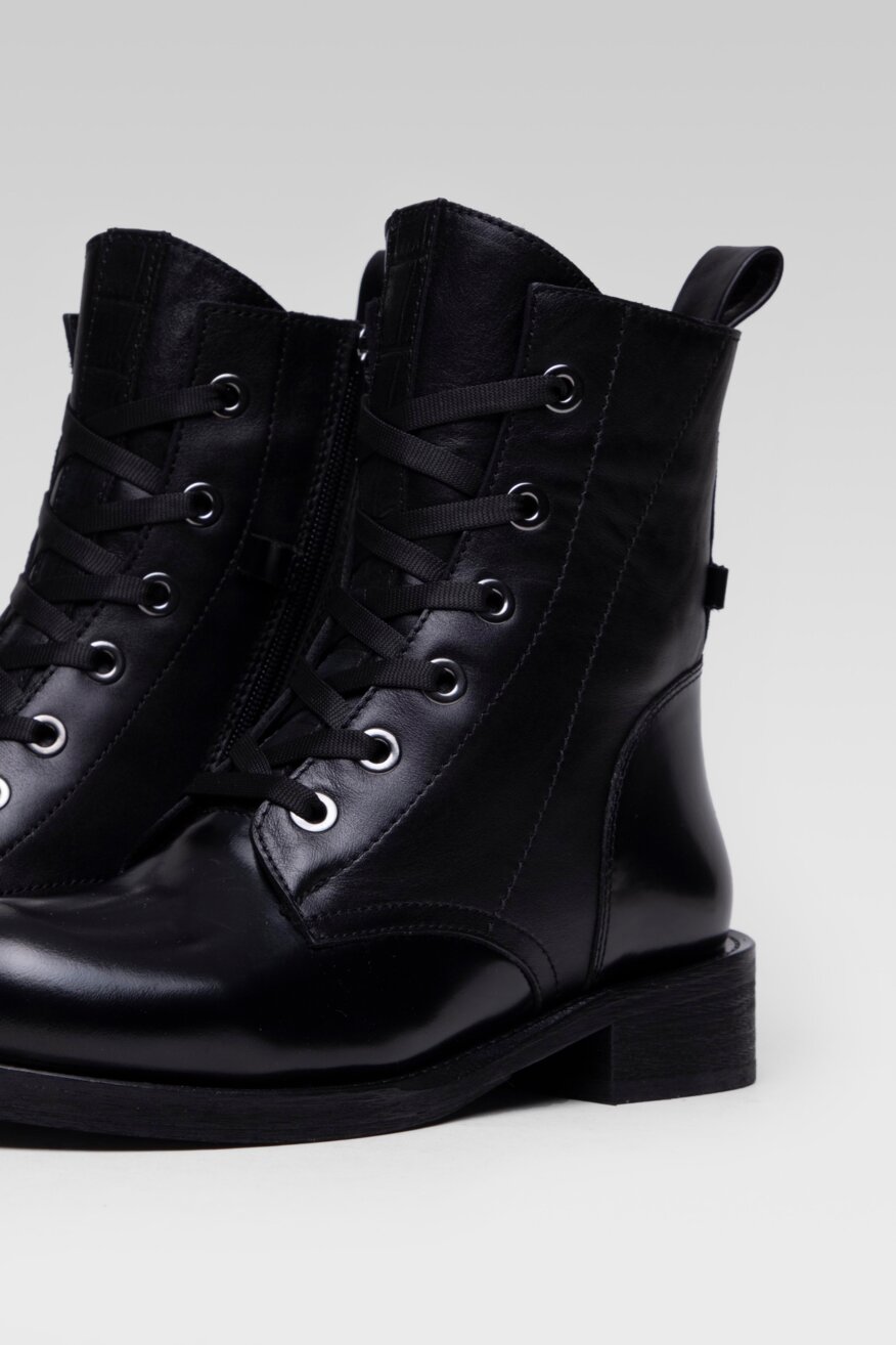 
                Gino Rossi - Skórzane trzewiki czarne - 5903698819303