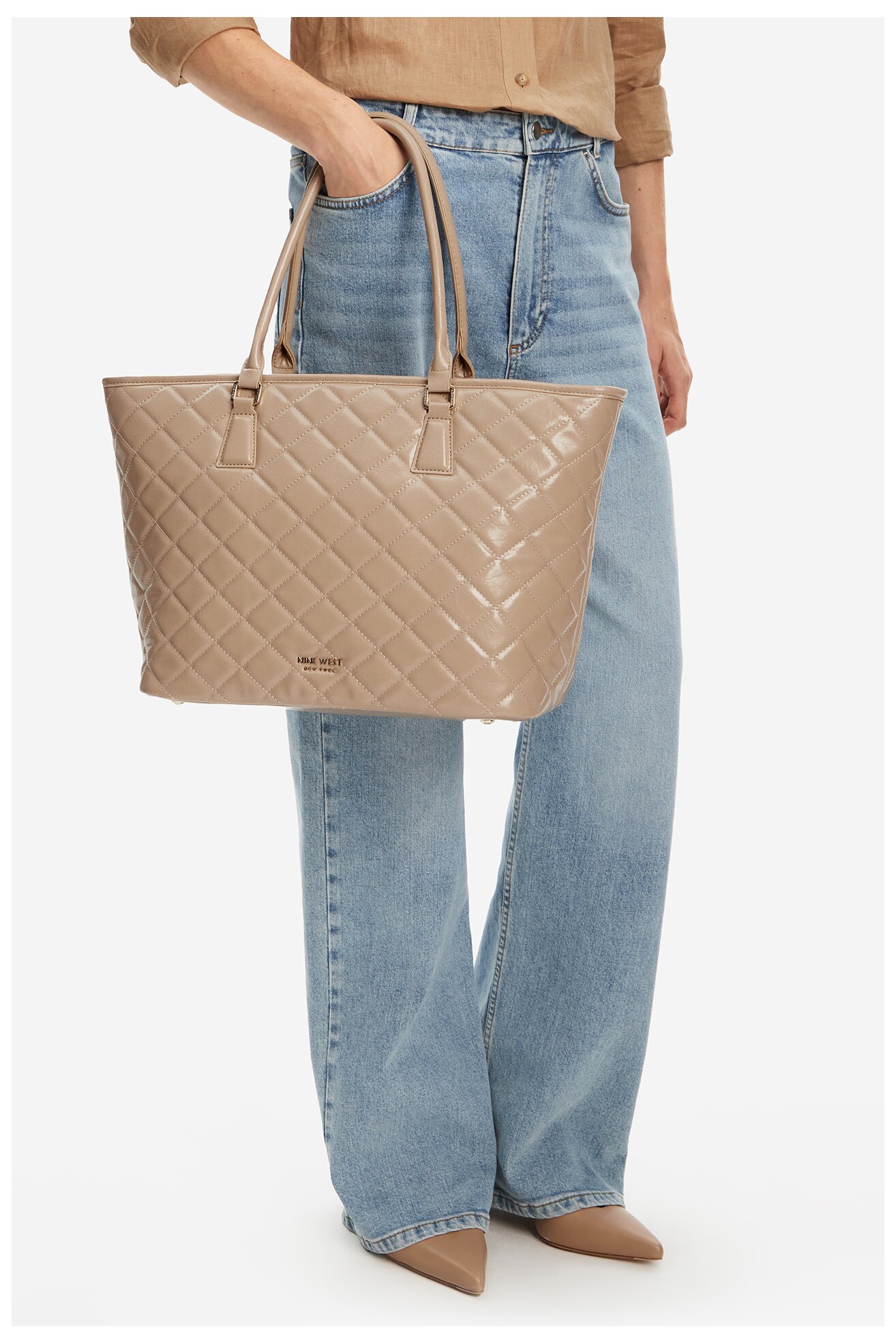 Geantă de mână NINE WEST CEO-LINDA-LA374-4064 BEJ