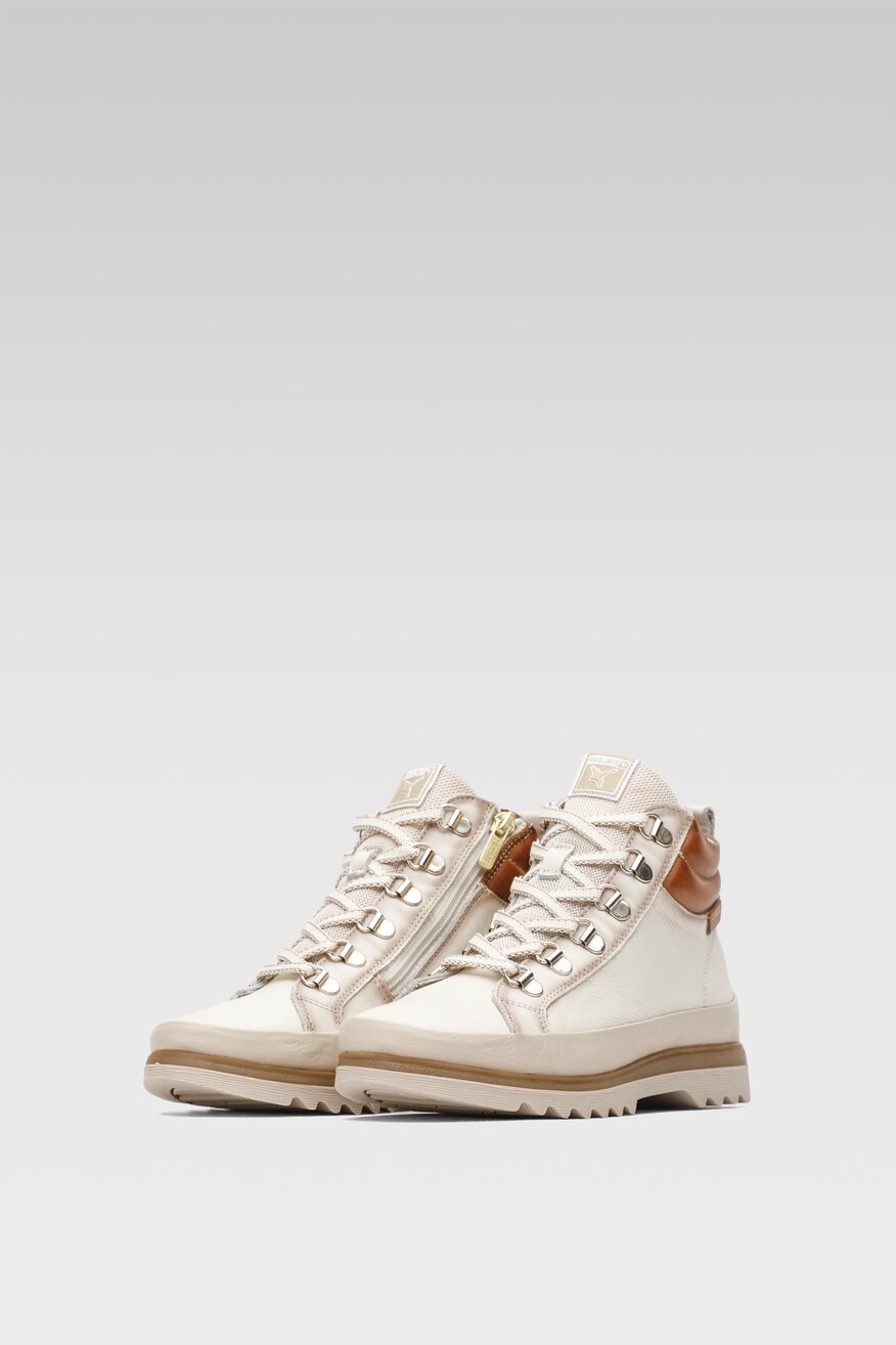 
                Pikolinos - Skórzane trzewiki białe - 5904862095370