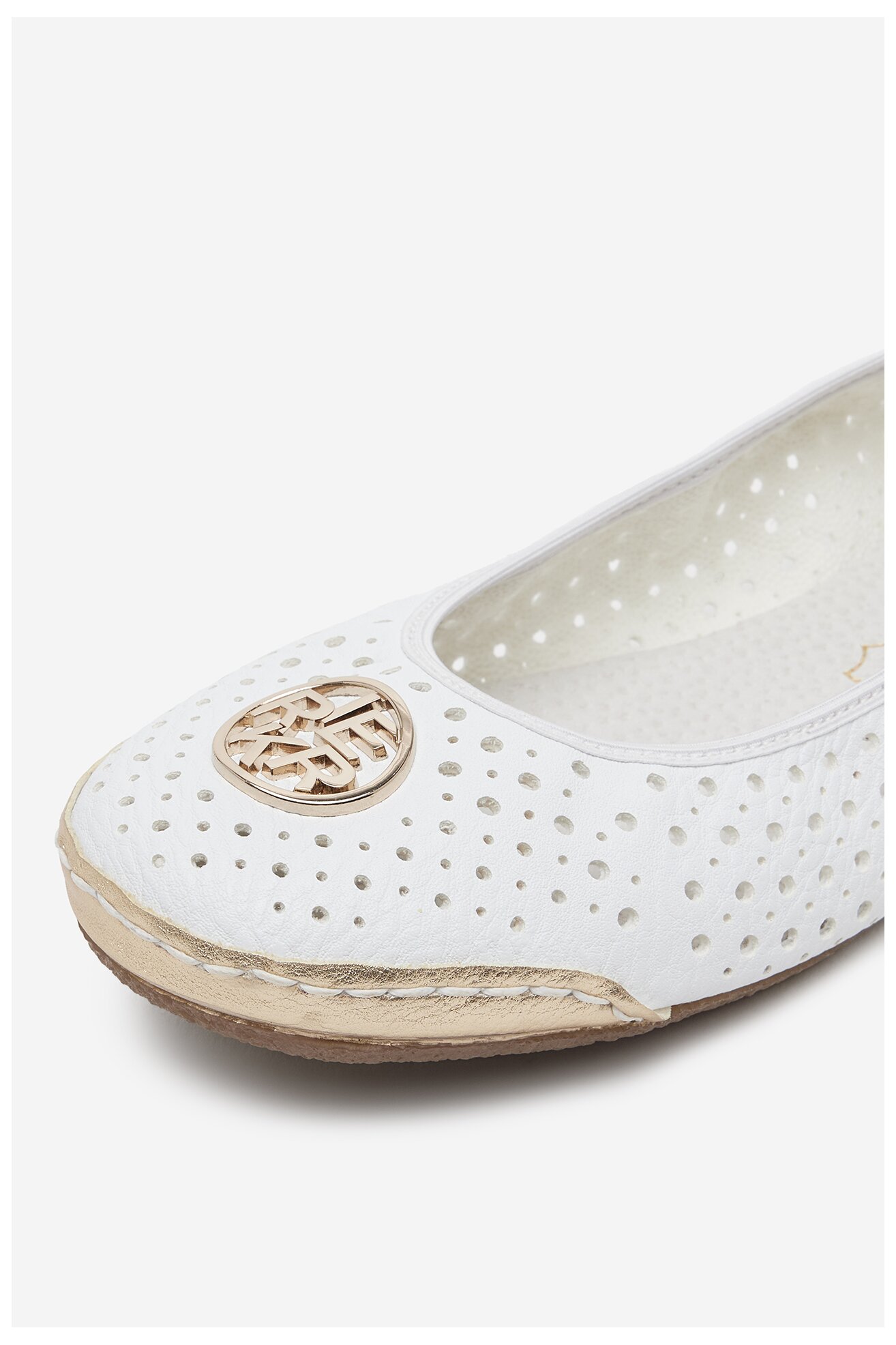 Baleríny Rieker 41459-80 BÍLÁ