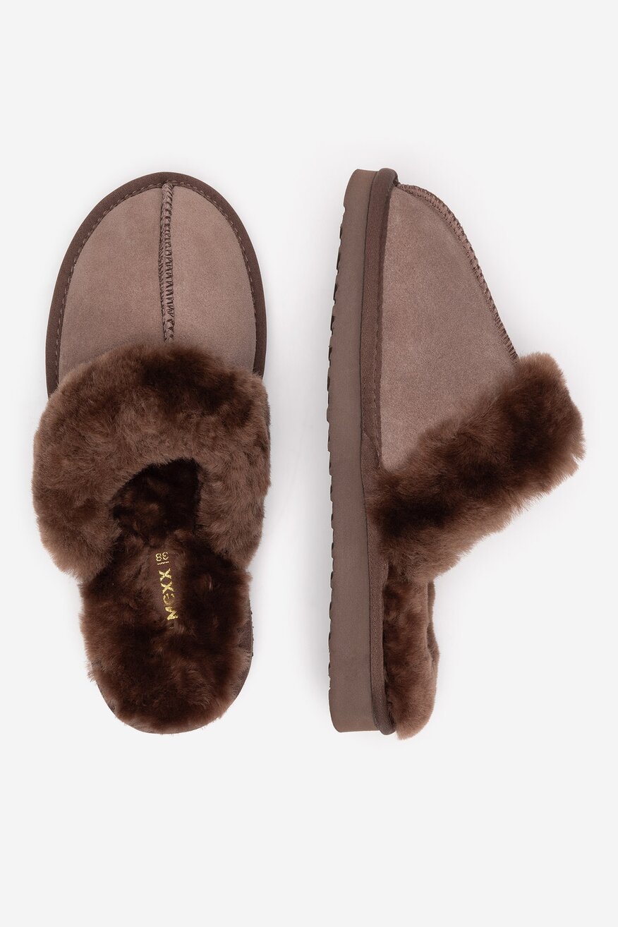 
                Mexx - Kapcie zamszowe ocieplane - 5905588924180