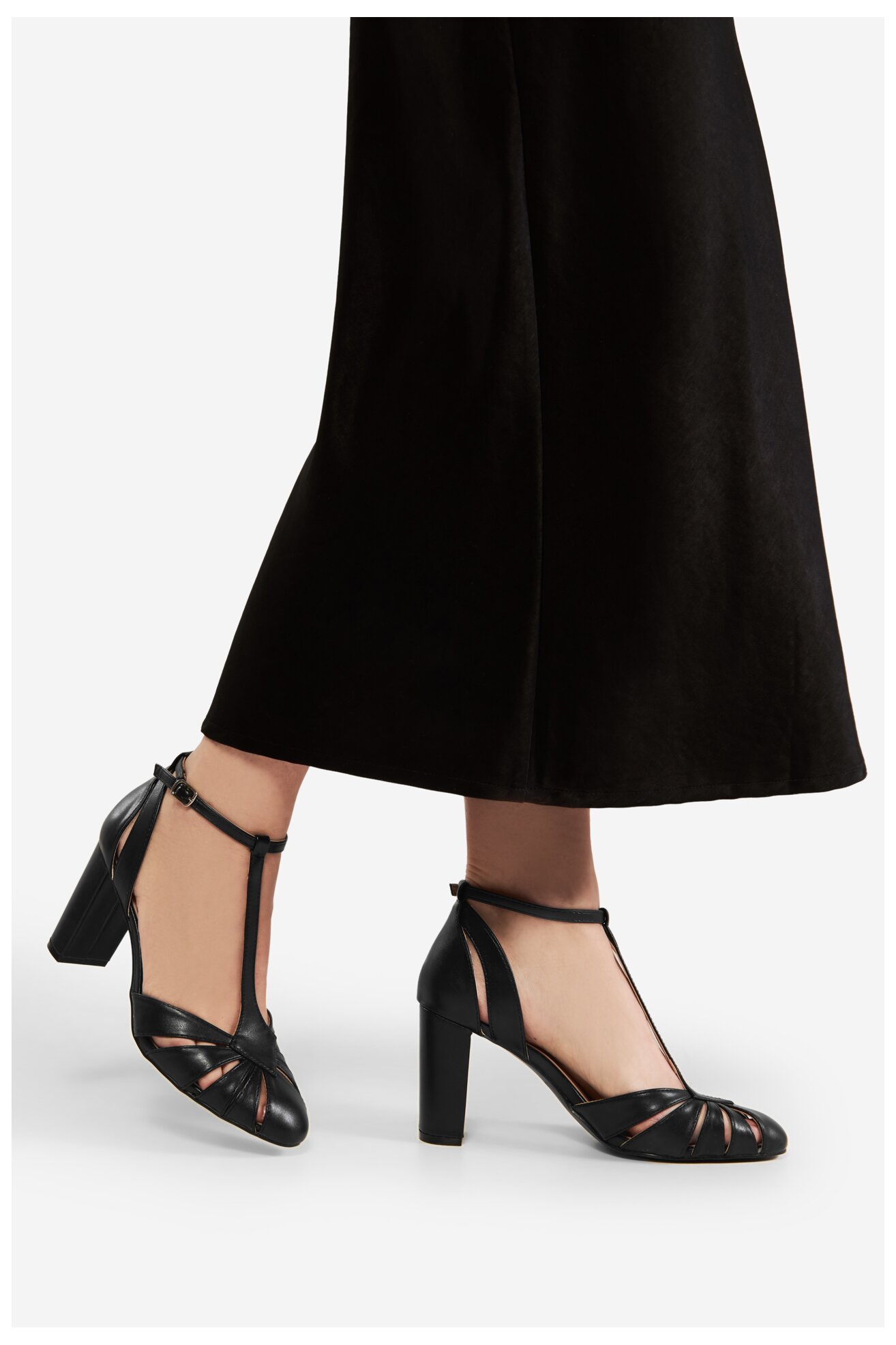 Pantofi cu toc Jenny LH24012-4 NEGRU