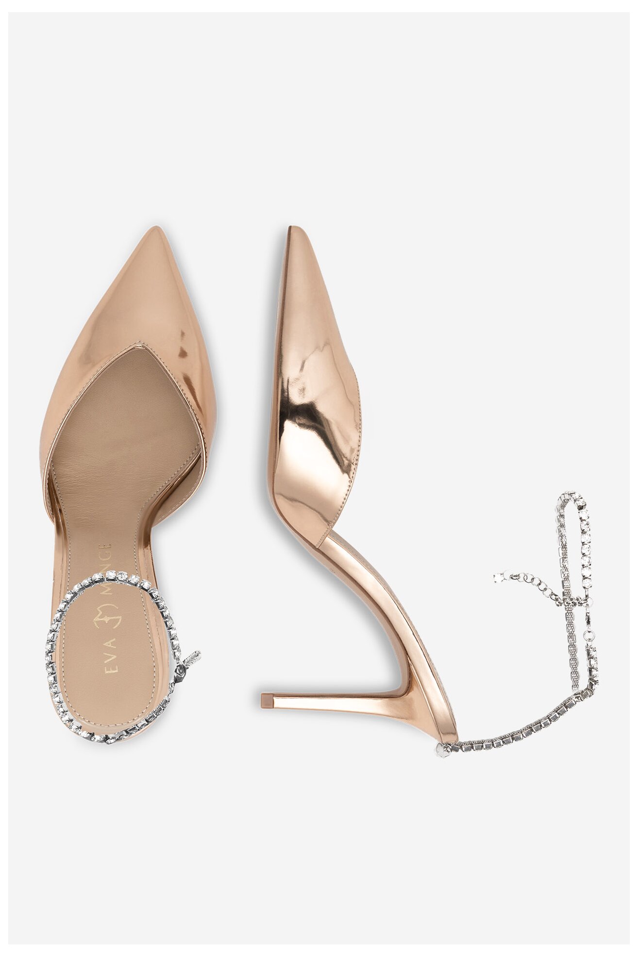 Pantofi cu toc EVA MINGE FLORENCIA-323-101-2 AURIU