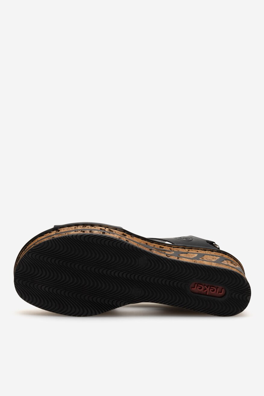 
                Rieker - Sandały na koturnie - 2230056170541