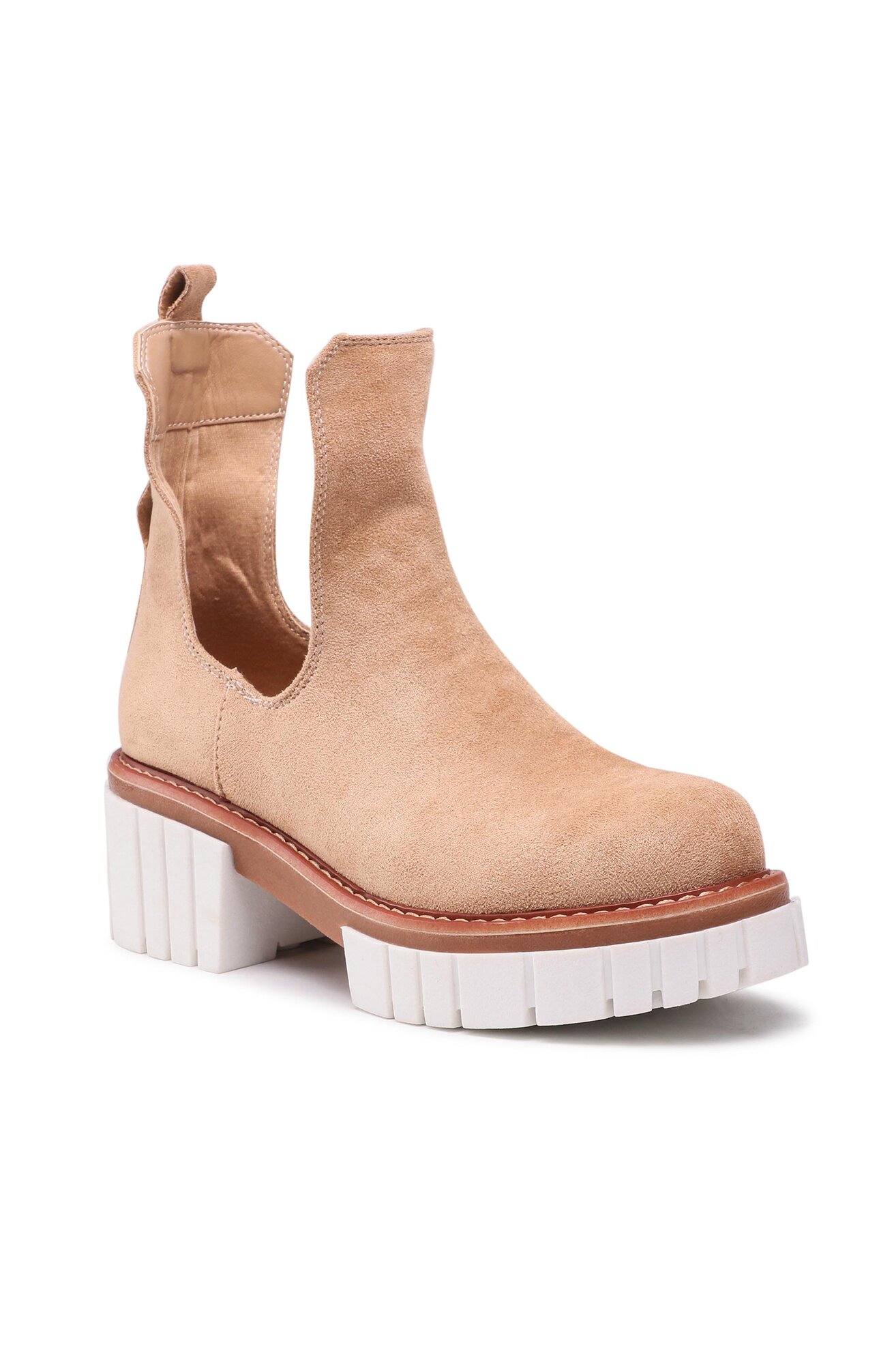 Botki DeeZee WS5785-01 Beżowy ciemny