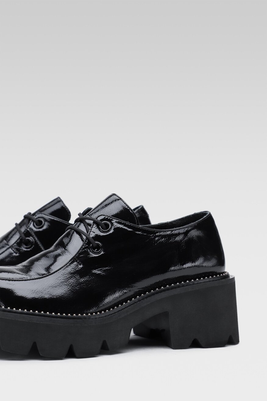 
                Badura - Skórzane półbuty czarne - 5903698830506