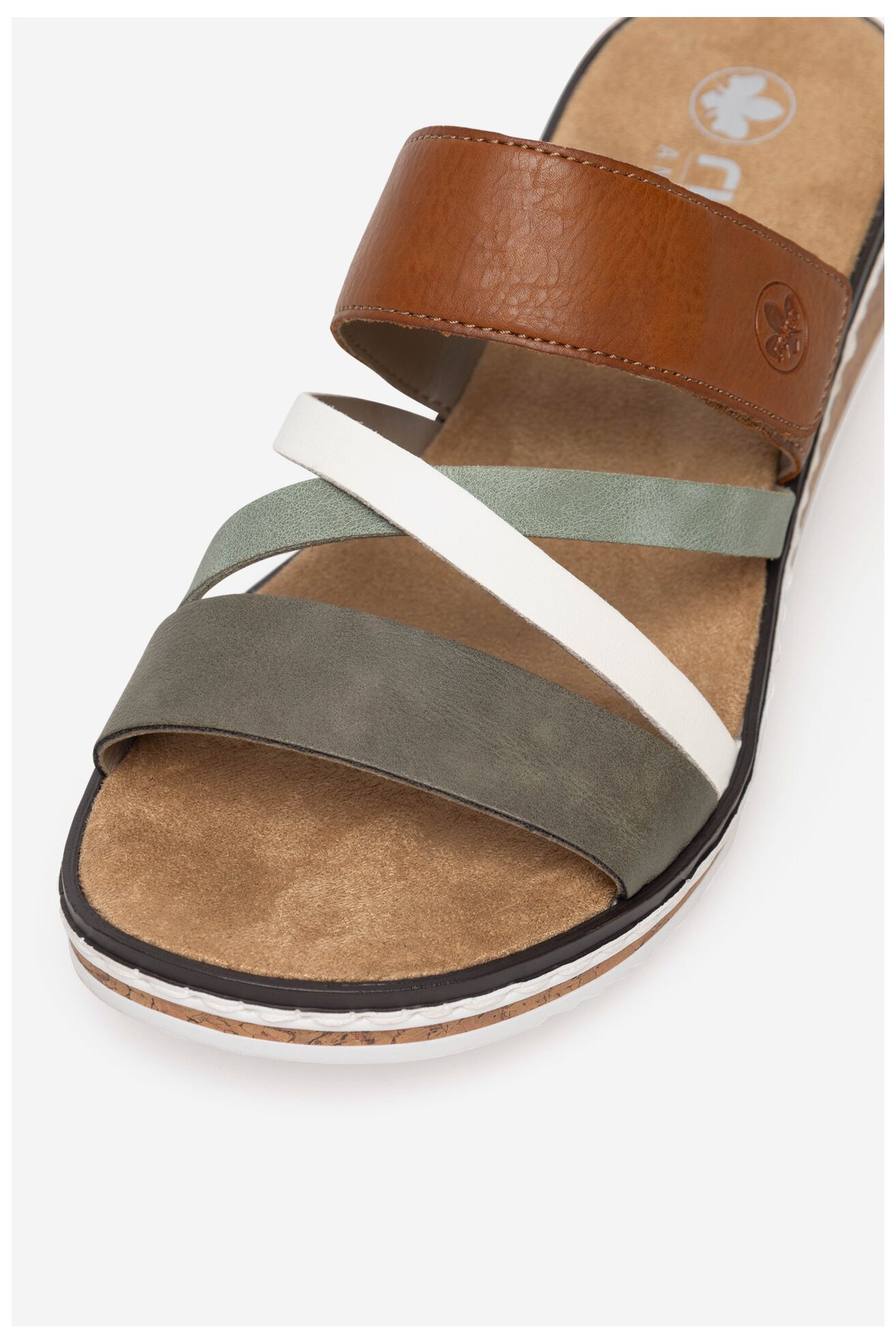 Klapki Rieker V3652-91 Zielony