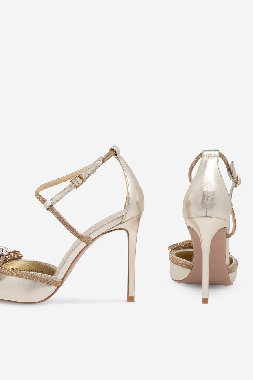 
                EVA MINGE - Czółenka skórzane na szpilce - 5905588375302