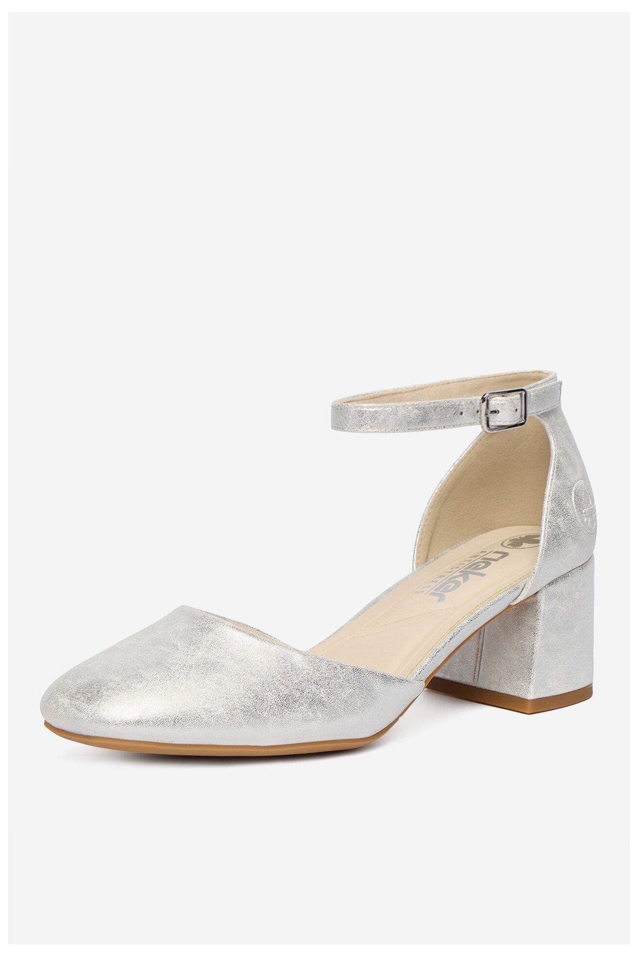 Czółenka Rieker CEO-44762-90 Srebrny