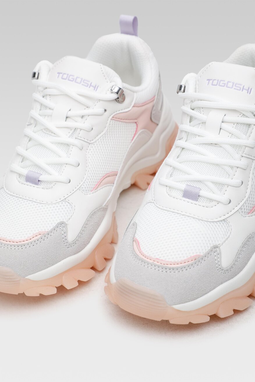 Togoshi - Sneakersy pastelowe białe - 5904248309473