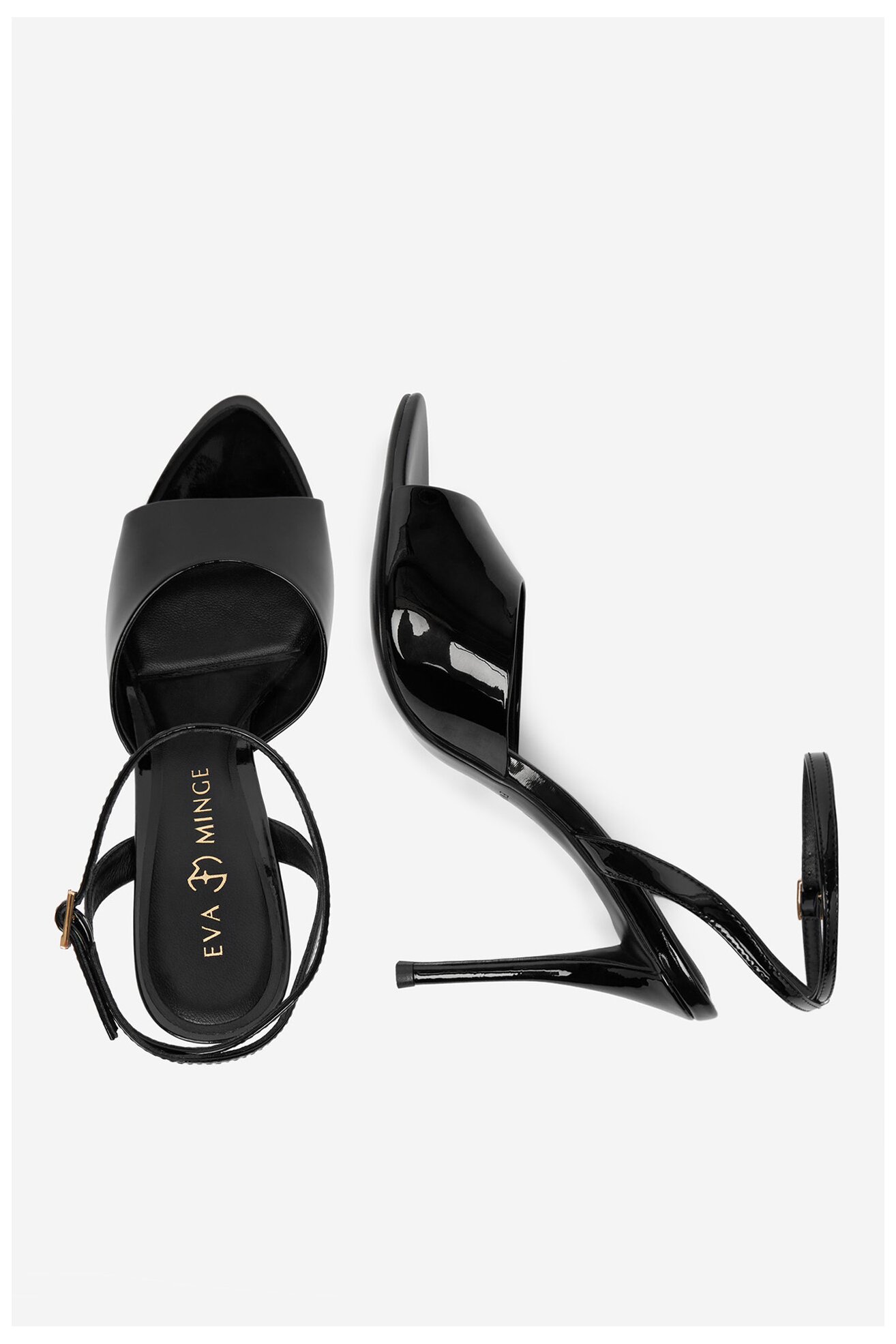 Sandały EVA MINGE EO-FLORA-LT1605-6 Czarny