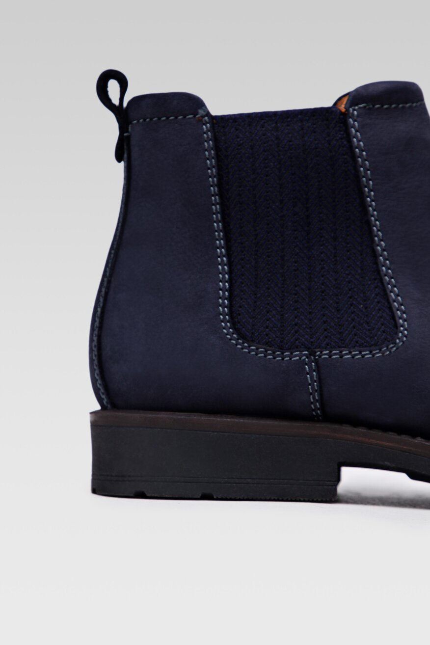 
                Gino Rossi - Skórzane botki granatowe - 5904248112202