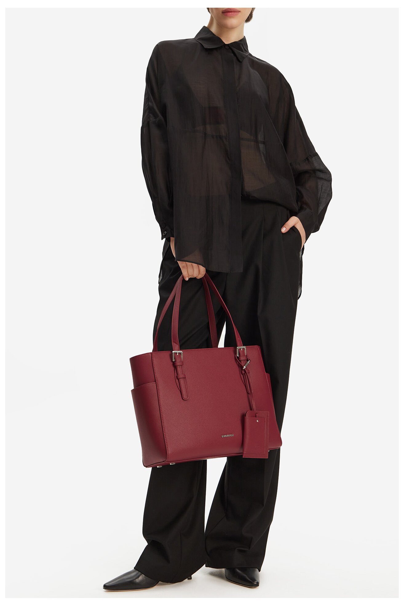 Kézitáska Gino Rossi RC-19681 BORDÓ