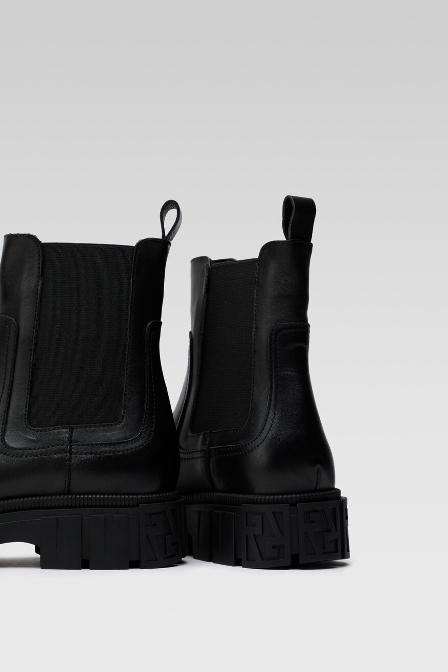 
                Gino Rossi - Skórzane botki czarne - 5903419998126