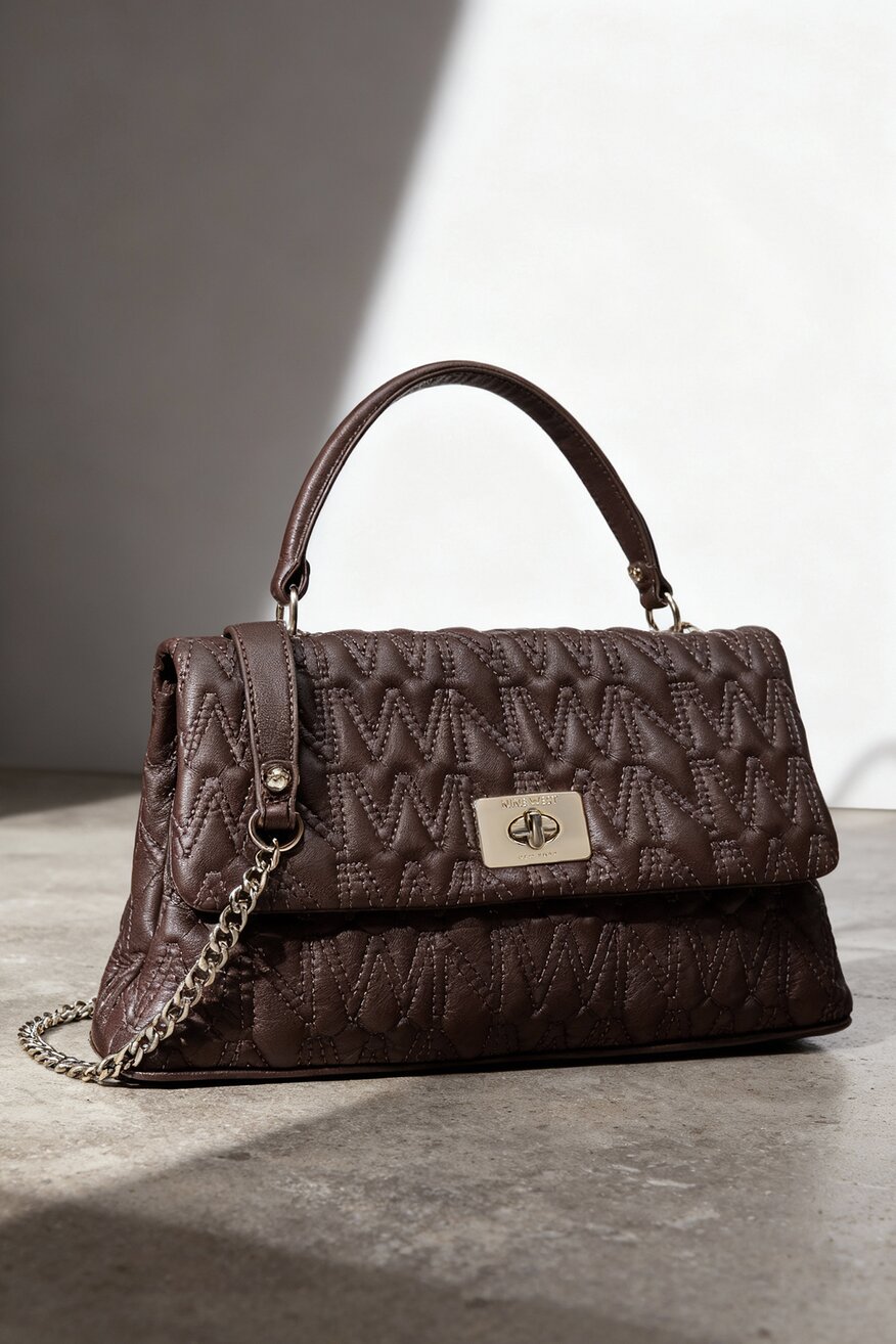 Дамска чанта NINE WEST ТЪМНОКАФЯВ - 5906751317280