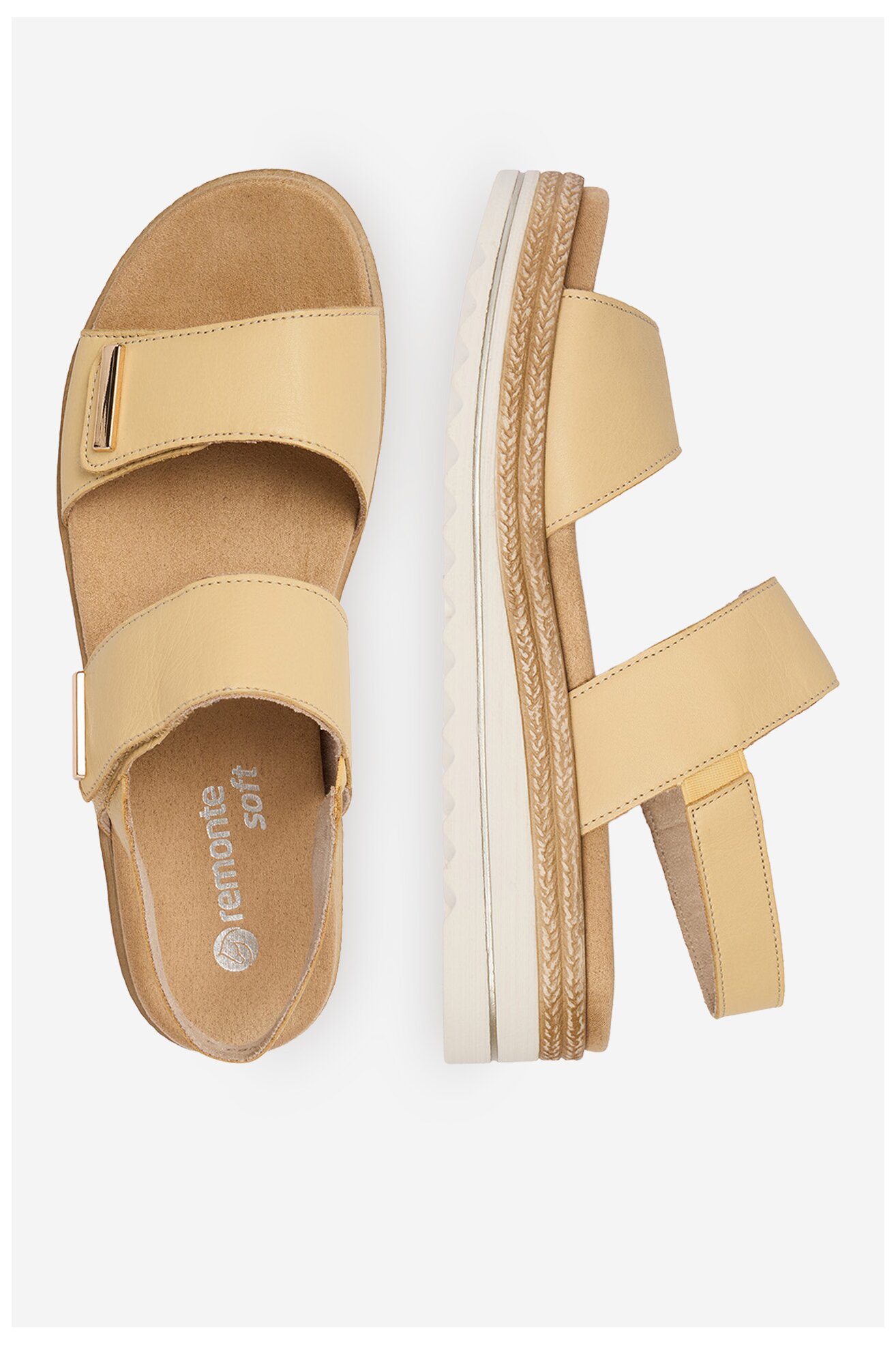 Sandały Remonte CEO-D0Q59-68 Żółty jasny