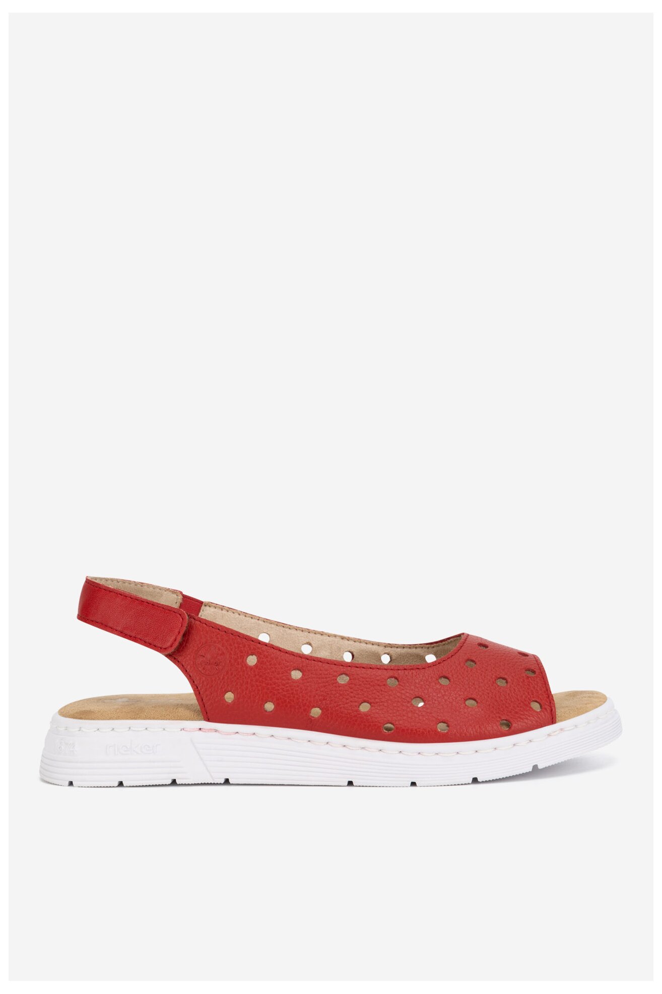 Sandały Rieker V9162-33 Czerwony