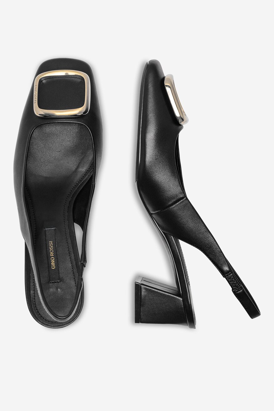 
                Gino Rossi - Czółenka skórzane na słupku - 5905588562948