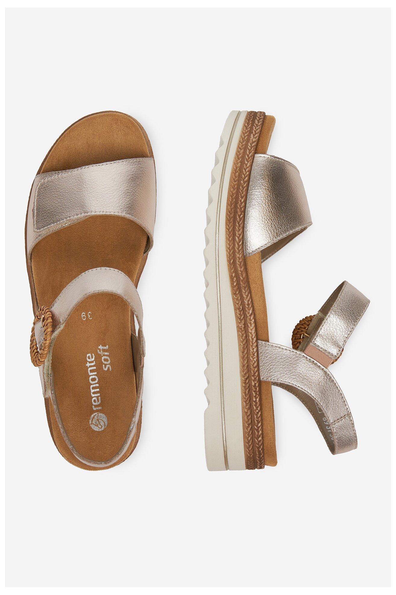 Sandały Remonte CEO-D0Q52-31 Złoty