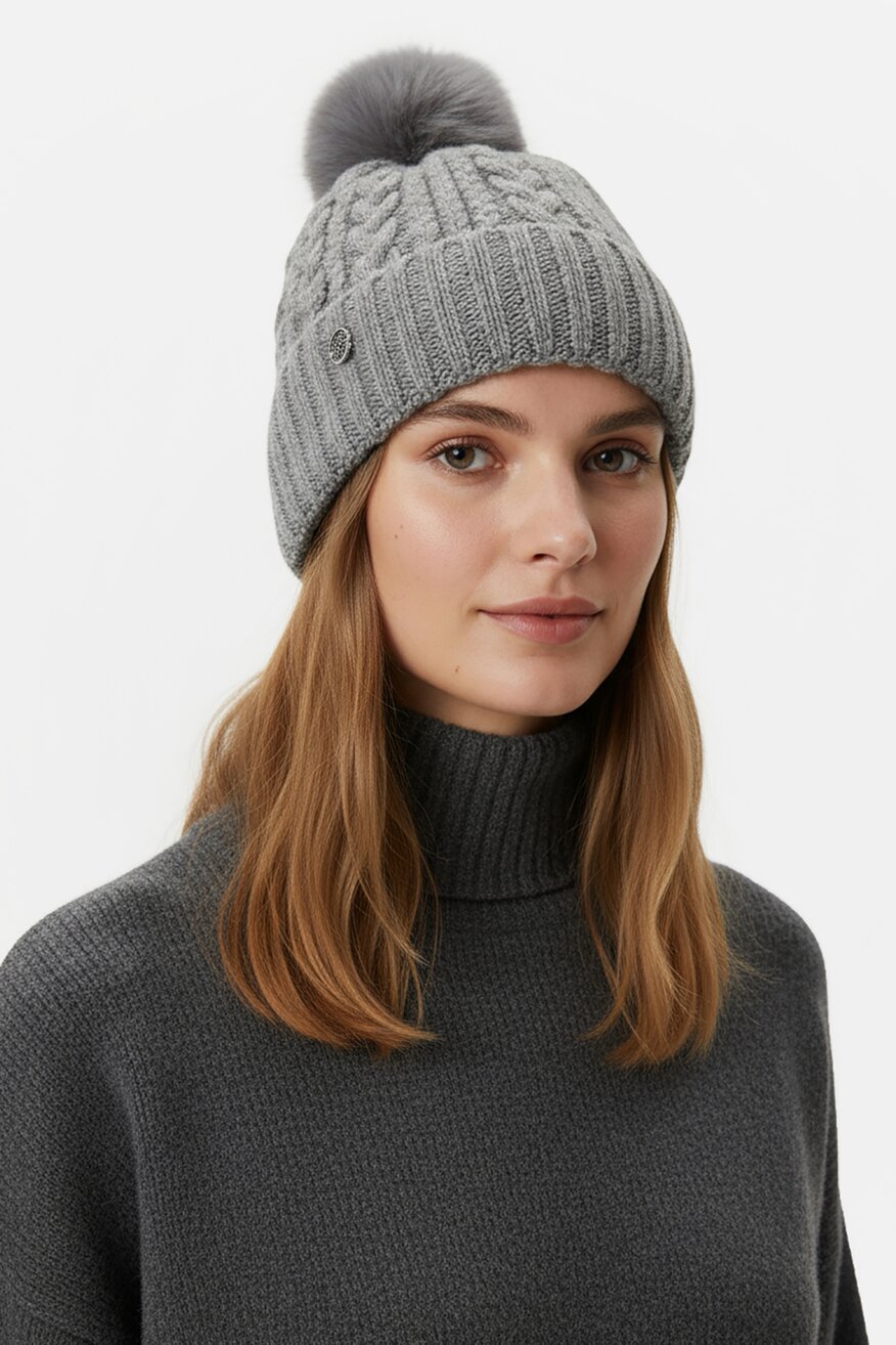 Női sapka NINE WEST CEO-NW-W3-002-AW25 SZÜRKE - 5906751365342