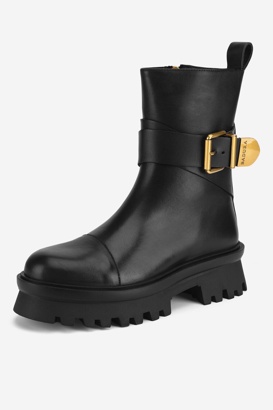 Badura - Botki skórzane - 5905588787365