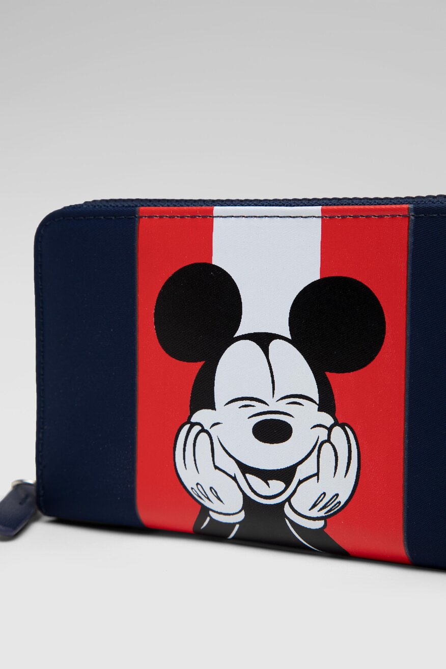 Mickey&Friends - Duży portfel damski z printem niebieski - 5904248753429