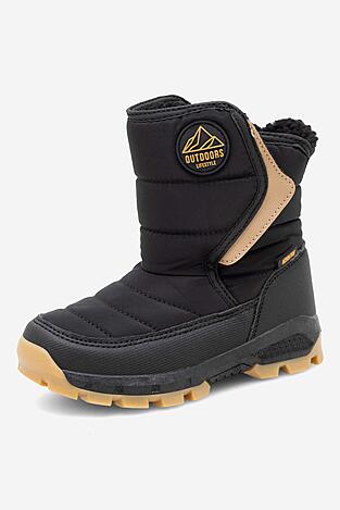 Šněrovací vyšší obuv Action Boy CP86-25071 ČERNÁ