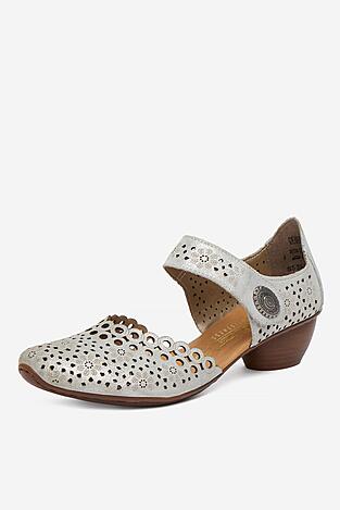 Czółenka Rieker CEO-43753-90 Srebrny