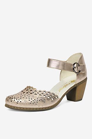 Czółenka Rieker CEO-40902-90 Złoty