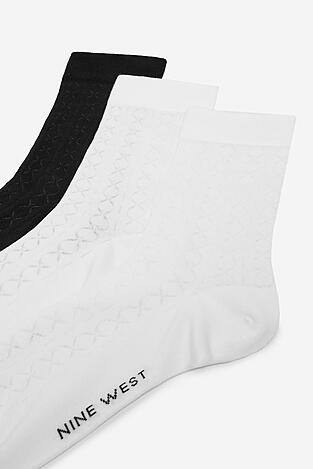 Zokni NINE WEST CEO_BR_NW_25077_W_AW25 (3 PACK) FEHÉR