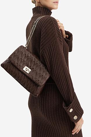 Kézitáska NINE WEST CEO-MILA-S23788-4 SÖTÉTBARNA