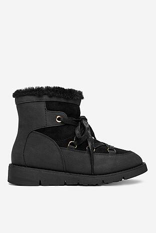 Členková topánka DeeZee 17125-1-BLACK PU ČIERNA